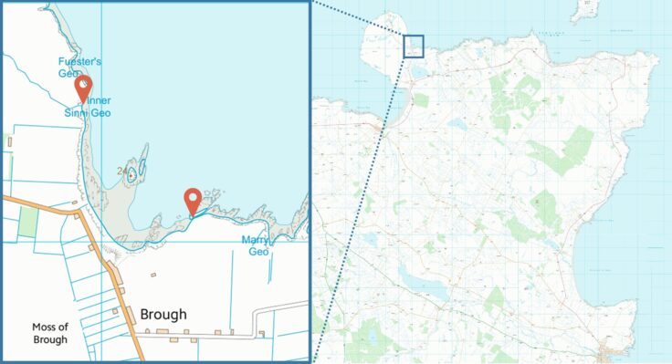 Map of the Horizon Seaweed harvest site at Brough in Caithness