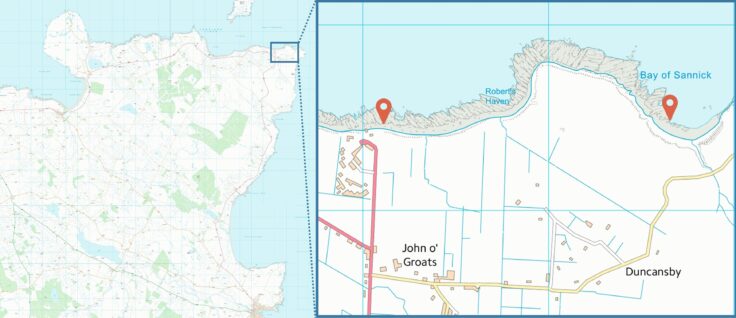 Our seaweed harvest site at Ness of Duncansby in the far north of Scotland