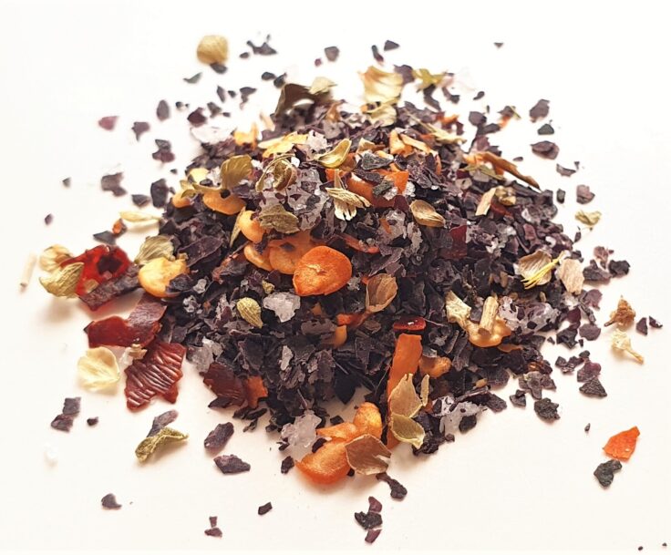 A spicy blend of dulse seaweed chili and herb