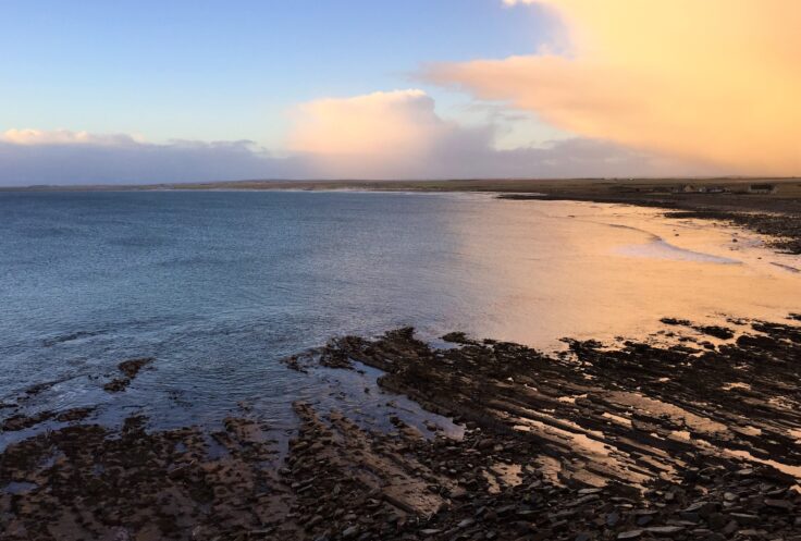 Gently sloping rocky shelves south of Keiss by Sinclair's Bay