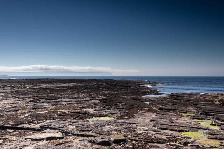 Caithness coastline rocky shore on a summer day